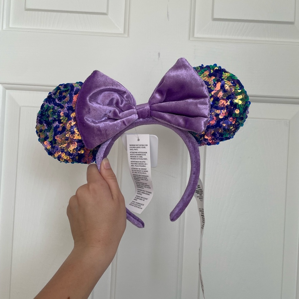 NWT Disney Purple and Blue Minnie Mouse Ear Headband